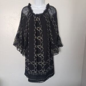 Max Studio Specialty Products Black Daisy Dress XS
